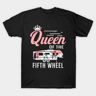 Queen Of The Fifth Wheel Funny Camping T-Shirt